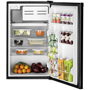 GE 20 in. 4.4 cu. ft. Mini Fridge with Freezer Compartment - Black, Black, hires