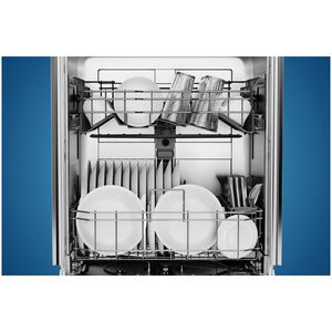 Midea 24 in. Front Control Flush-Mount Dishwasher with 52 dBA Sound level, Auto Open Door & Pocket Handle - White, , hires