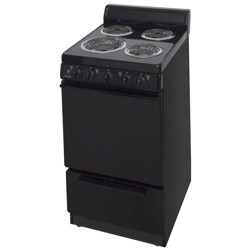 Premier 20 in. 2.4 cu. ft. Oven Freestanding Electric Range with 4 Coil  Burners - Stainless Steel