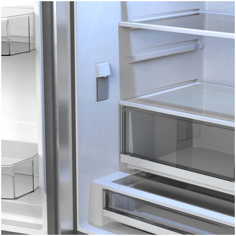 Sharp 36 in. 26.5 cu. ft. Counter Depth Garage-Ready French Door Refrigerator with Internal Water Dispenser - Stainless Steel, , hires