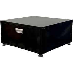 Equator Universal Laundry Pedestal for 24" Washer, Dryer & Combo with Storage Drawer - Black, , hires