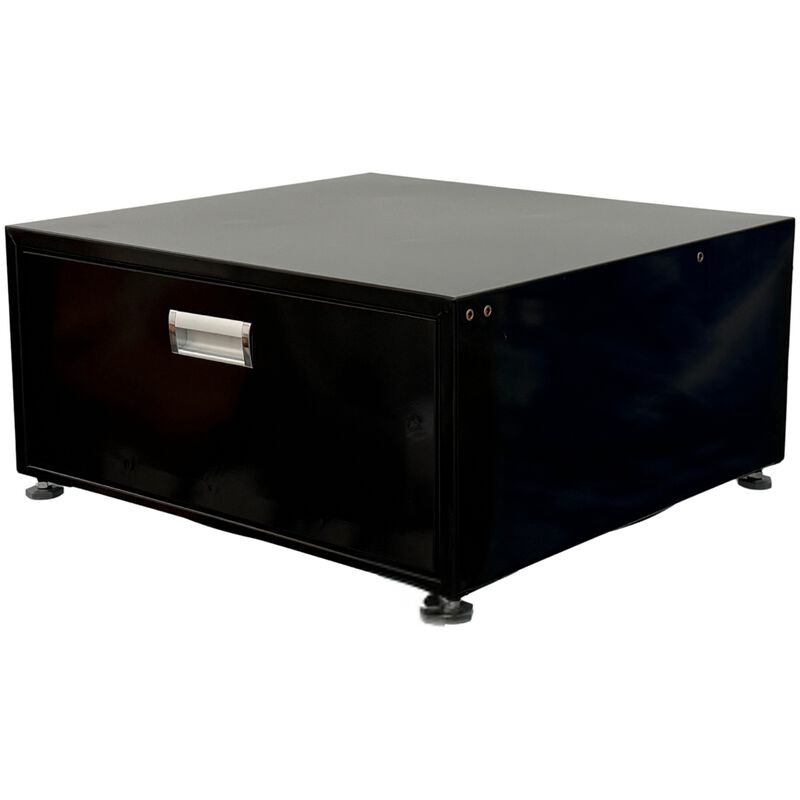 Equator Universal Laundry Pedestal for 24" Washer, Dryer & Combo with Storage Drawer - Black, , hires