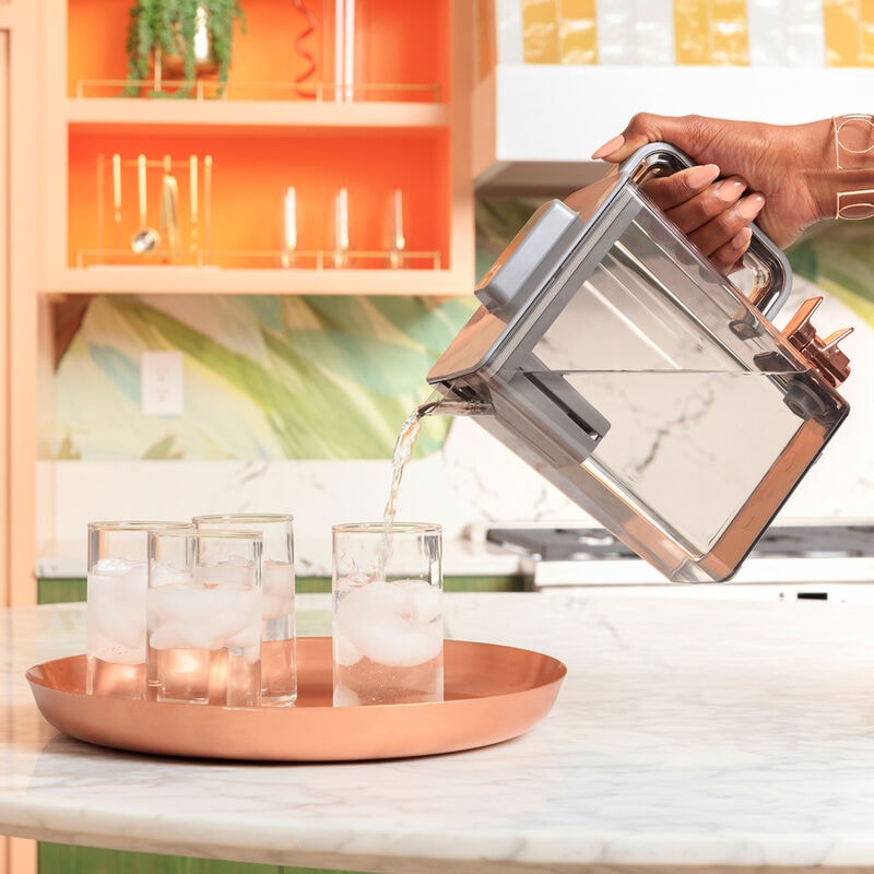 Cafe 36 in. 28.7 cu. ft. Smart 4-Door French Door Refrigerator with Internal Water Dispenser - Stainless Steel, Stainless Steel, hires