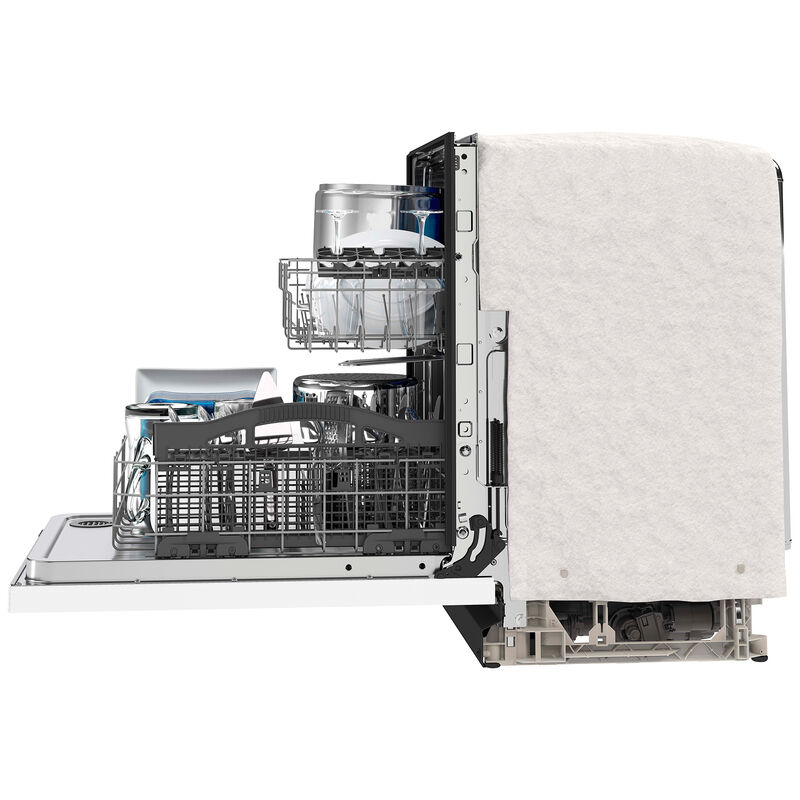 Maytag 24 in. Front Control Dishwasher with 50 dBa Sound Level & Pocket - White, White, hires
