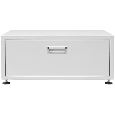 Equator Universal Laundry Pedestal for 24" Washer, Dryer & Combo with Storage Drawer - White | PDL6000