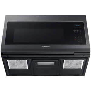 Samsung 30" 1.7 Cu. Ft. Over-the-Range Microwave with 10 Power Levels, 300 CFM & Sensor Cooking Controls - Black Stainless Steel, Black Stainless Steel, hires