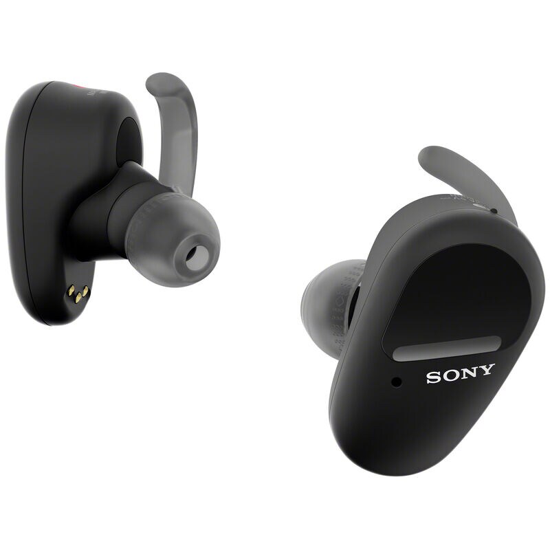 Sony - WF-SP800N/B True Wireless Noise-Cancelling In-Ear Headphones - Black, , hires