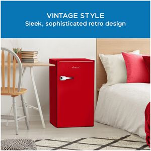 Avanti 18 in. 3.1 cu. ft. Mini Fridge with Freezer Compartment - Red, Red, hires