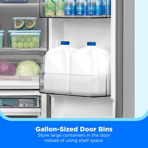 Midea 36 in. 26.5 cu. ft. Smart Counter Depth French Door Refrigerator with Internal Water Autofill Pitcher - Stainless Steel, , hires