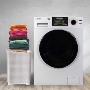 Equator 24 in. 1.9 cu. ft. Electric Front Load All-in-One Laundry Center with Sanitize Cycle & Sensor Dry - White, White, hires