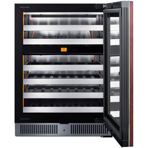 Summit 24 in. Undercounter Right-Hinged Wine Cooler with Metal Racks, Dual Temperature Zones & 48 Bottle Capacity - Custom Panel Ready, , hires