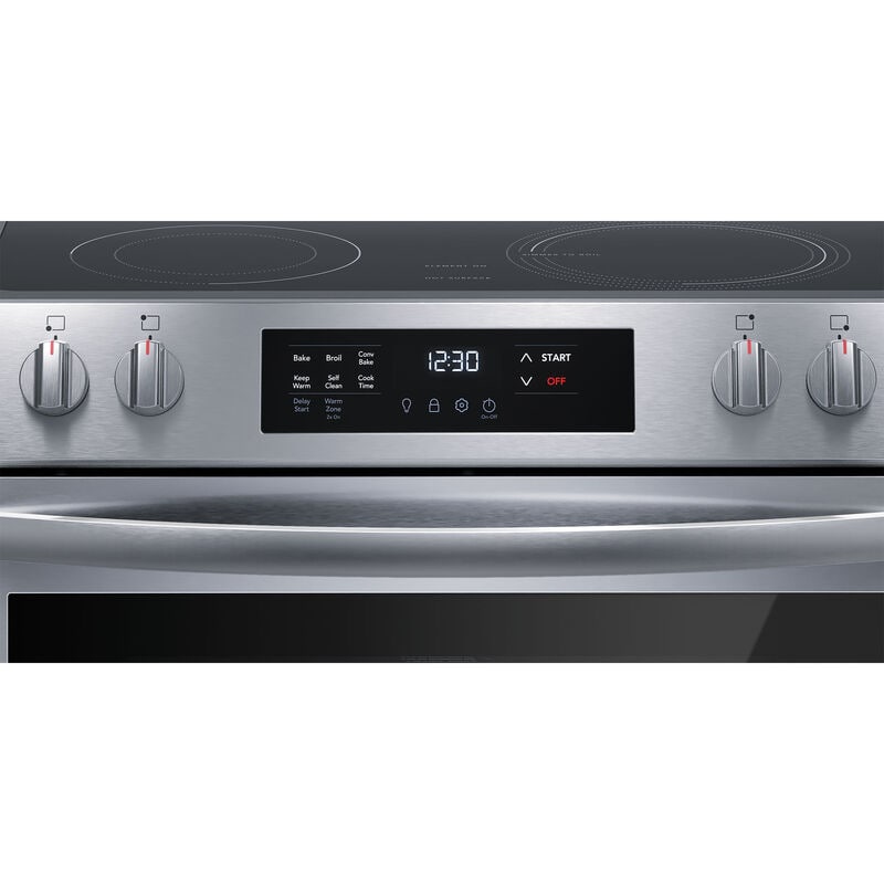 Frigidaire 30 in. 5.3 cu. ft. Standard Convection Electric Range with Smoothtop Burners - Stainless Steel, , hires