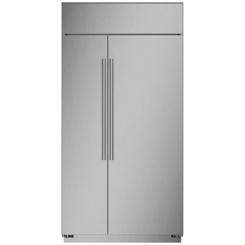 Monogram 42 in. 25.2 cu. ft. Built-In Smart Counter Depth Side by Side Refrigerator with Ice Maker - Stainless Steel, , hires