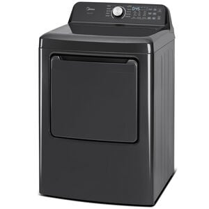 Midea 27 in. 7.0 cu. ft. Smart Electric Dryer with Sensor Dry & Sanitize Cycle - Metallic Gray, Metallic Gray, hires