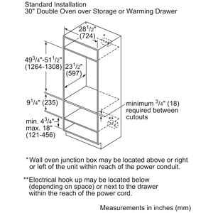 Bosch 500 Series 30 in. 9.2 cu. ft. Front Control Electric Double Wall Oven with True European Convection - Stainless Steel, , hires