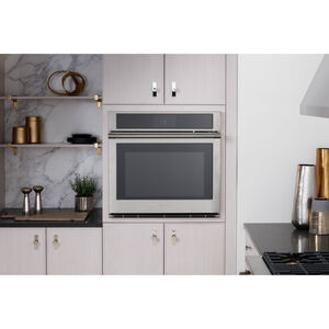 Monogram Statement Series 30" 5.0 Cu. Ft. Electric Smart Wall Oven with True European Convection & Self Clean - Stainless Steel, , hires