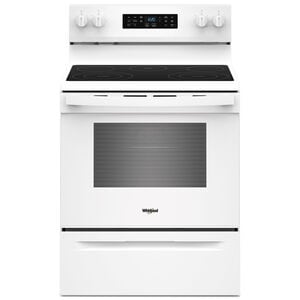 Whirlpool 30 in. 5.3 cu. ft. Air-Fry Standard Convection Electric Range with Radiant Burners - White, , hires