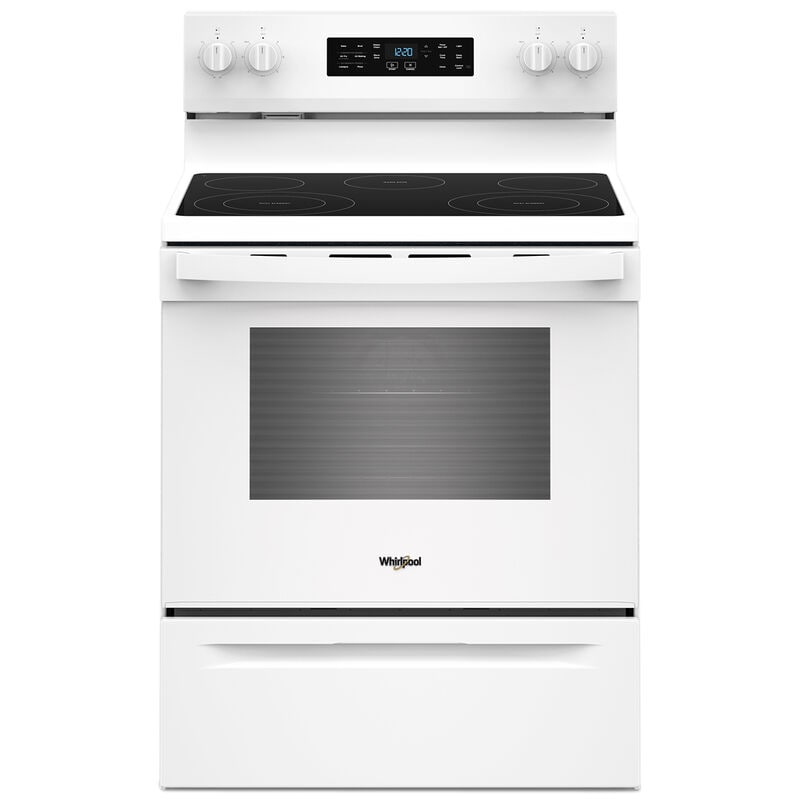 Whirlpool 30 in. 5.3 cu. ft. Air-Fry Standard Convection Electric Range with Radiant Burners - White, , hires