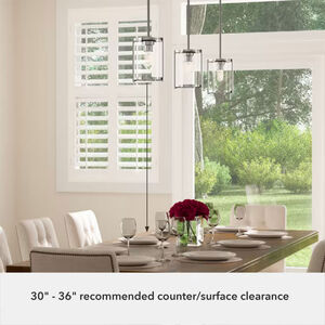 Hunter Astwood 11.5 in. Pendant with Clear Glass - Brushed Nickel, , hires