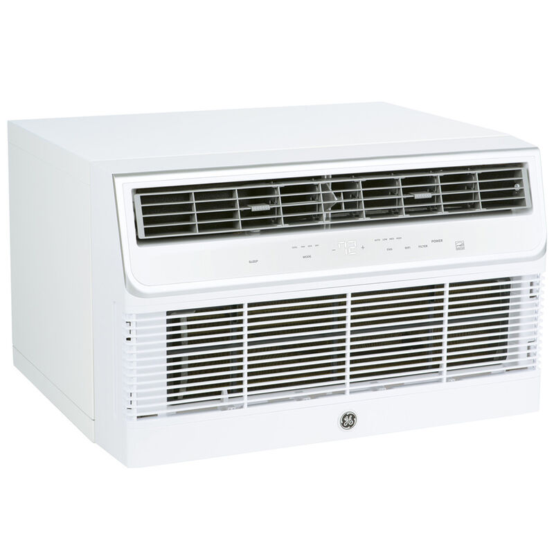 GE 14,000 BTU 230V Smart Through-the-Wall Air Conditioner with 3 Fan Speeds, Sleep Mode & Remote Control - White, , hires
