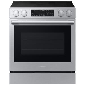 Samsung Bespoke 30 in. 6.3 cu. ft. Smart Air-Fry True European Convection Slide-In Electric Range with Radiant Burners - Stainless Steel, Stainless Steel, hires