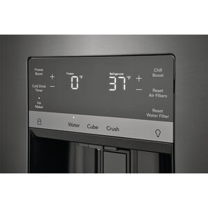 Frigidaire Gallery 36 in. 27.8 cu. ft. French Door Refrigerator with Ice & Water Dispenser - Smudge-Proof Black SS, Smudge-Proof Black SS, hires