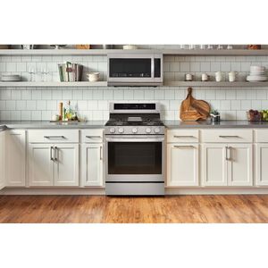 LG InstaView 30 in. 5.8 cu. ft. Smart Air Fry True European Convection Gas Range with 5 Sealed Burners & Griddle - Stainless Steel, Stainless Steel, hires