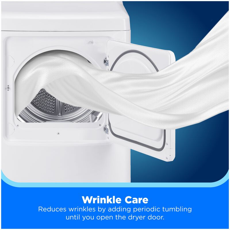 Midea 27 in. 7.0 cu. ft. Smart Gas Dryer with Sensor Dry & Sanitize Cycle - White, White, hires