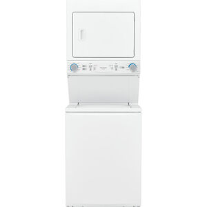 Frigidaire 27 in. Laundry Center with 3.9 cu. ft. Washer with 11 Wash Programs & 5.5 cu. ft. Electric Dryer & 10 Dryer Programs - White, , hires