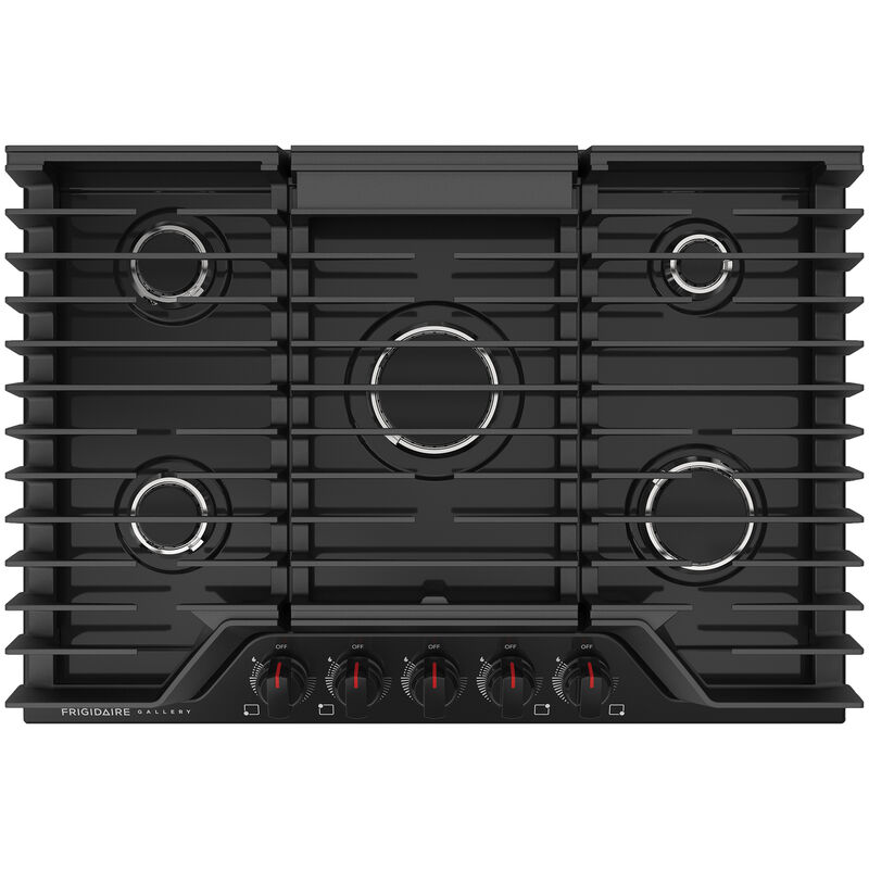 Frigidaire Gallery 30 in. Gas Cooktop with 5 Sealed Burners - Black, Black, hires