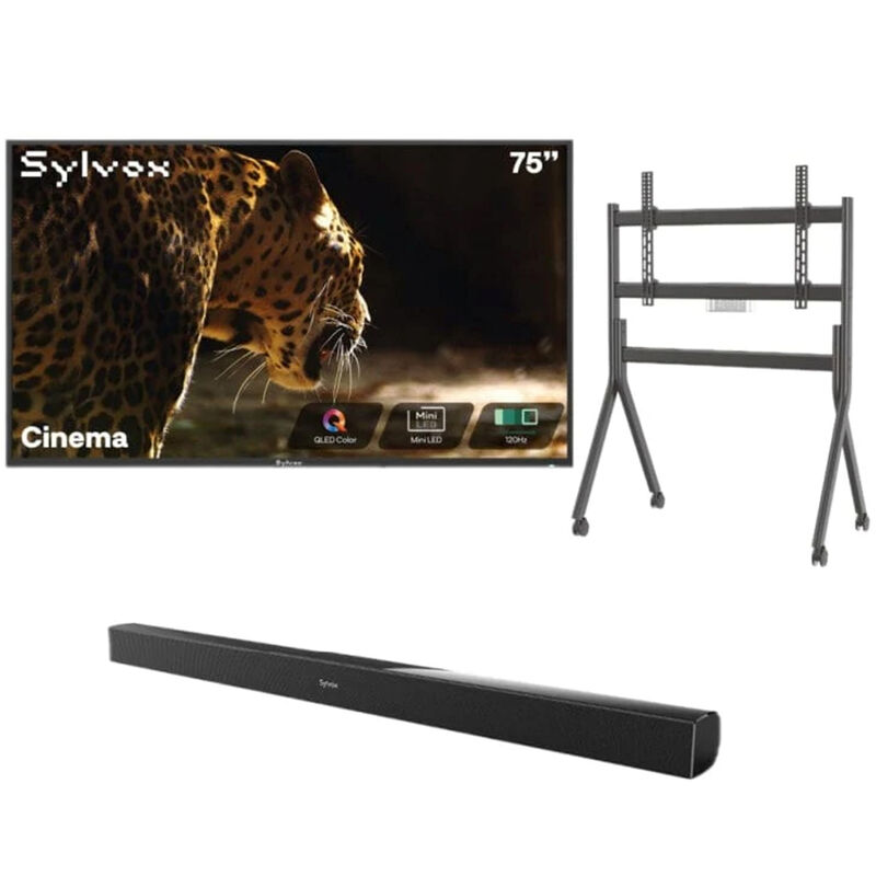 Sylvox - Cinema 75" Class Full Sun 4K UHD QLED Smart Google Outdoor TV, , hires