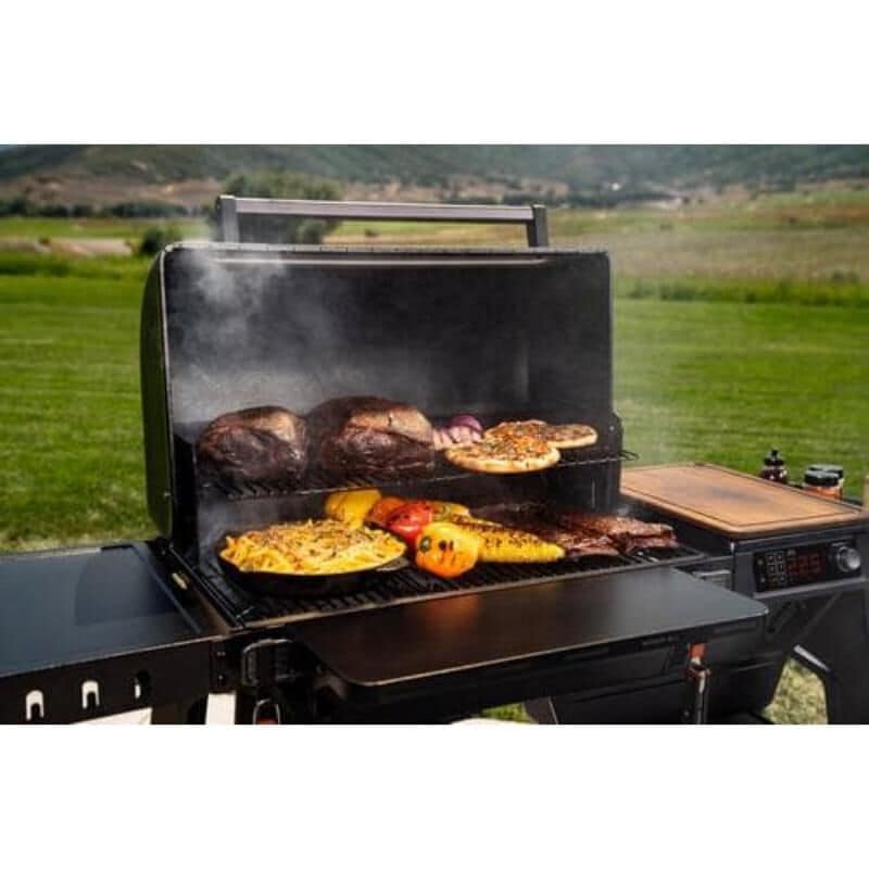 Traeger Woodridge Elite Wood Pellets Grill with Side Burner - Black, , hires