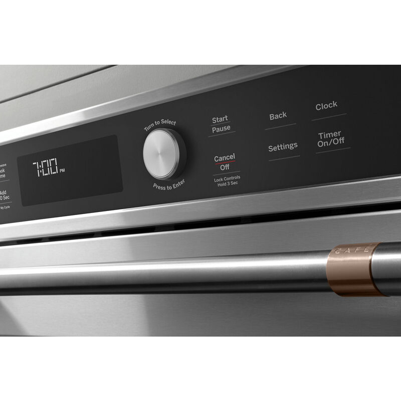 Cafe 30 in. 1.7 cu. ft. 975W Built-In Microwave with Convection & Sensor Cooking - Stainless Steel, , hires
