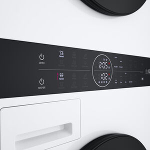 LG 24 in. 2.8 cu. ft. Smart Electric Front Load Ventless WashTower with Heat Pump, Center Control, Sensor Dry, Sanitize & Steam Cycle - White, , hires
