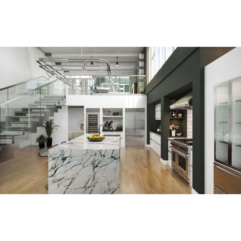 Sub-Zero Classic Series 42 in. Built-In 24.7 cu. ft. Smart French Door Refrigerator with Professional Handles & Internal Filtered Water Dispenser - Stainless Steel, , hires