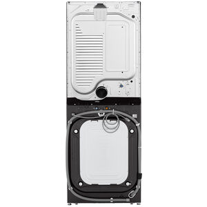 LG 27 in. 5.0 cu. ft. Smart Electric Front Load WashTower with AI Sensor Dry, TurboSteam, Allergiene Cycle, ezDispense, AI DD 2.0 Advanced Washing, Sensor Dry, Sanitize & Steam Cycle - Black Steel, , hires