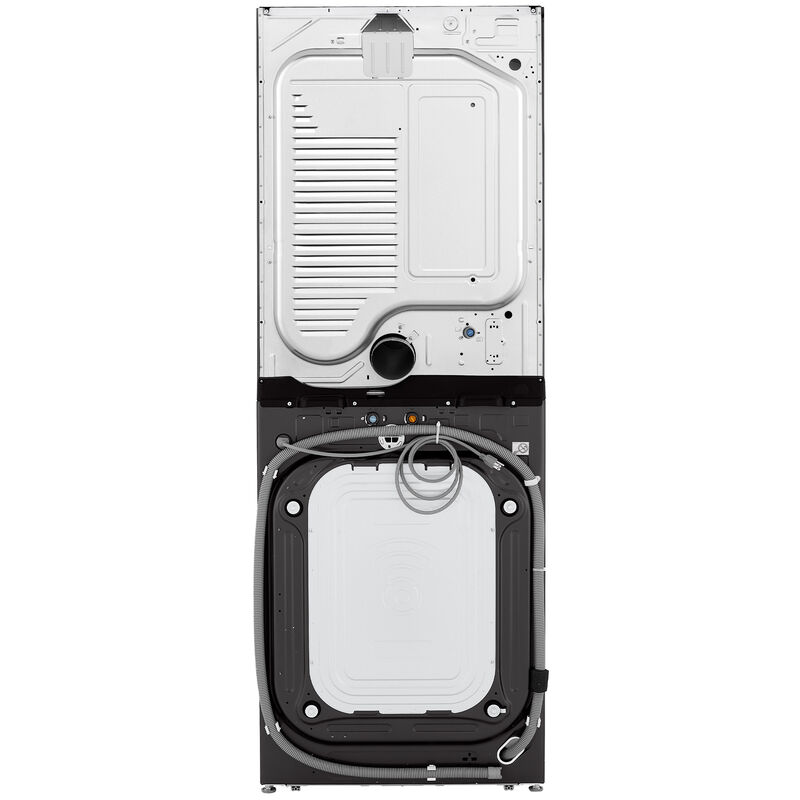 LG 27 in. 5.0 cu. ft. Smart Electric Front Load WashTower with AI Sensor Dry, TurboSteam, Allergiene Cycle, ezDispense, AI DD 2.0 Advanced Washing, Sensor Dry, Sanitize & Steam Cycle - Black Steel, , hires