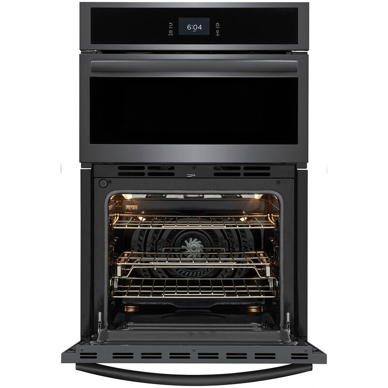 Frigidaire Gallery 27 in. 5.5 cu. ft. Steam Electric Microwave/Wall Oven Combo with True European Convection - Black Stainless, Black Stainless, hires