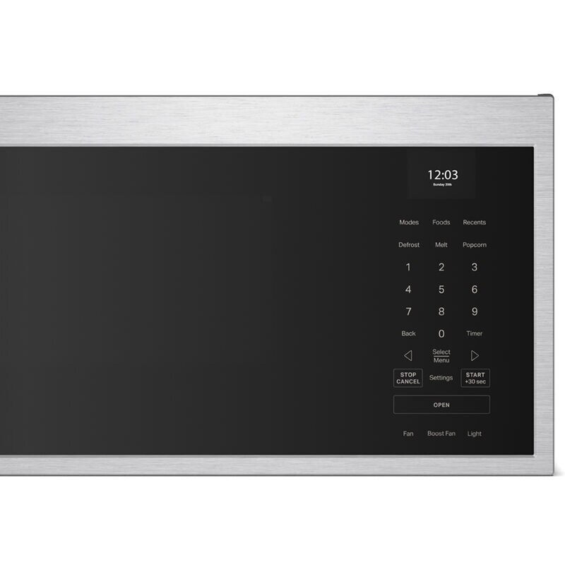 KitchenAid 30 in. 1.1 cu. ft. 1000W Low Profile Smart Over-the-Range Microwave with 600 CFM & Sensor Cooking - Fingerprint Resistant Stainless, , hires