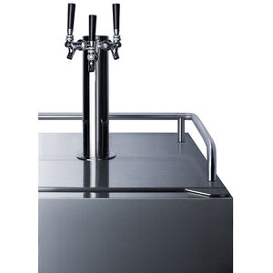 Summit 24 in. 5.6 cu. ft. Outdoor Beer Dispenser with 3 Taps, Digital Controls & Digital Thermostat - Stainless Steel, , hires