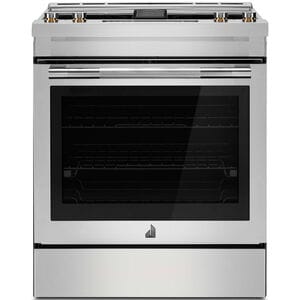 JennAir 30 in. 6.2 cu. ft. Air Fry True European Convection Slide-In Electric Range with Radiant Burners - Stainless Steel, , hires