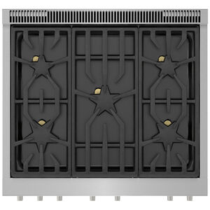 Thermador Pro Harmony Professional Series 30 in. 4.4 cu. ft. True European Convection Dual Fuel Range with 5 Sealed Burners - Stainless Steel, , hires