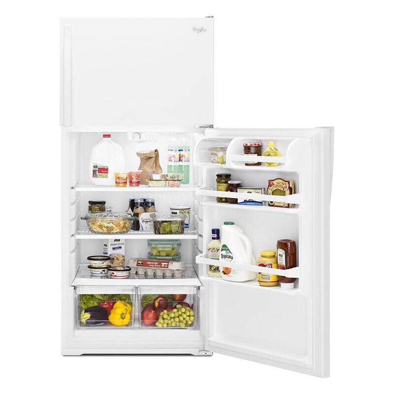 Whirlpool 28 in. 14.4 cu. ft. Top Freezer Refrigerator - White, White, hires