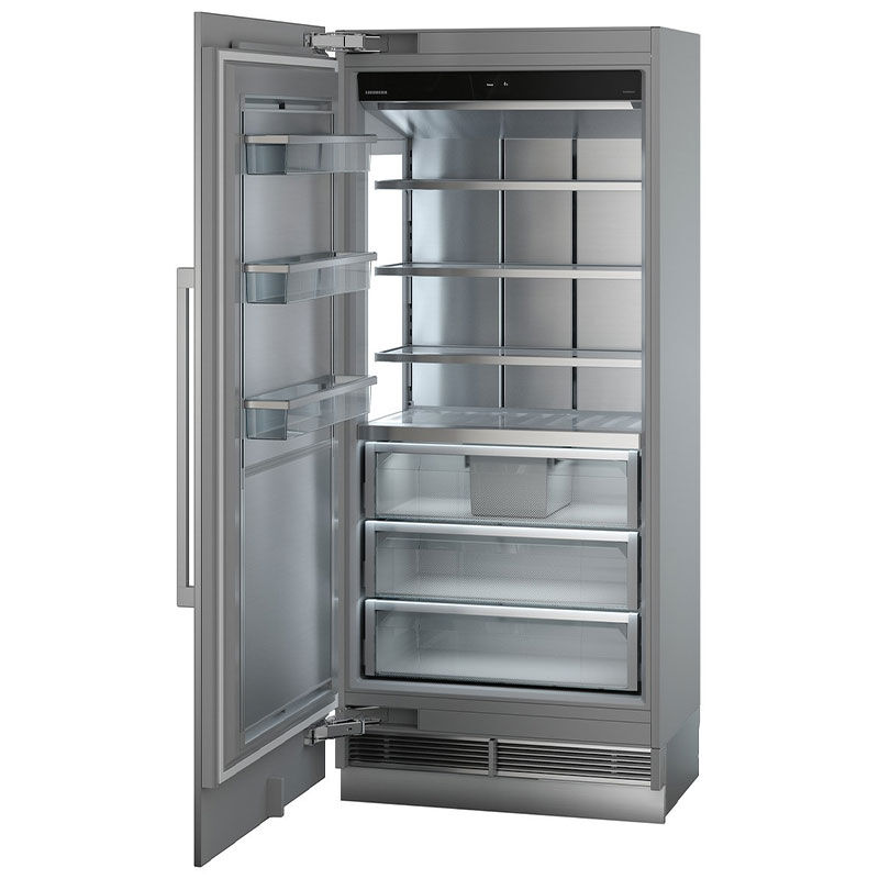 Liebherr 36 in. 18.9 cu. ft. Built-in Smart Triple-Drawers Upright Freezer with Ice-Maker & Adjustable Shelves - Custom Panel Ready, , hires