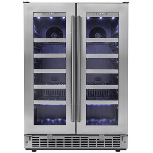 Danby Appliances 24 in. Undercounter Wine Cooler with Dual Zones & 42 Bottle Capacity - Stainless Steel, , hires