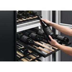 Fisher & Paykel Series 11 24 in. Built-in Column Wine Cabinet with Wood Racks, Dual Temperature Zones & 91 Bottle Capacity - Custom Panel Ready, , hires