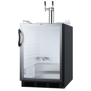 Summit Commercial 23 in. 5.5 cu. ft. Beer Dispenser with 2 Taps - Stainless Steel, , hires
