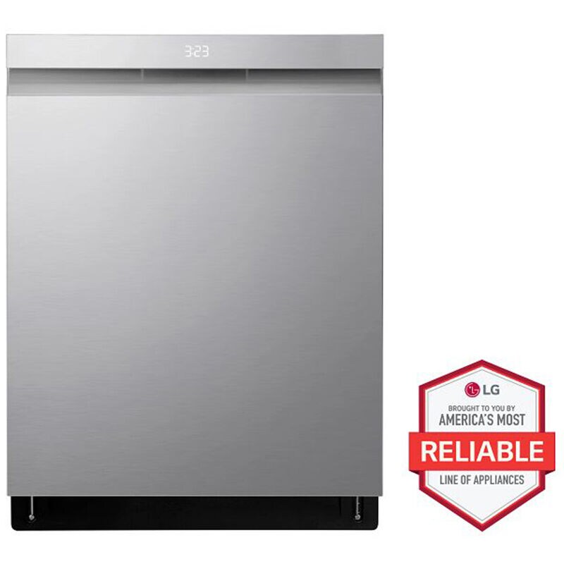 LG 24 in. Smart Built In Dishwasher with Top Control 44 dBA Sound Level 15 Place Settings 10 Wash Cycles Sanitize Cycle PrintProof Stainless Steel P.C. Richard Son