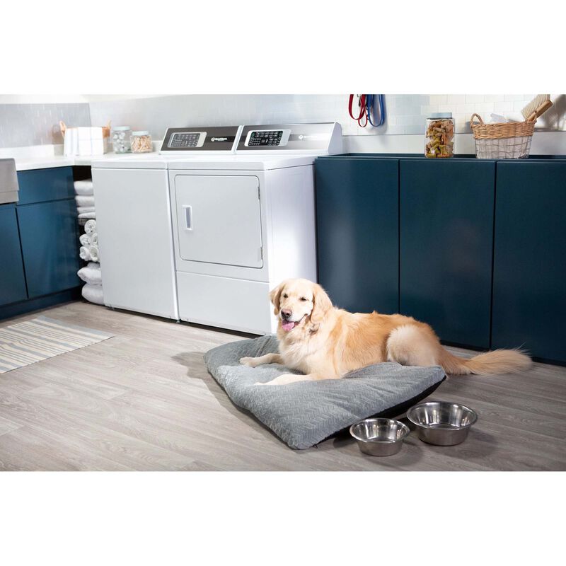 Speed Queen DR7 27 in. 7.0 cu. ft. Gas Dryer with Pet Plus Cycle, Sensor Dry, Sanitize & Steam Cycle - White, White, hires