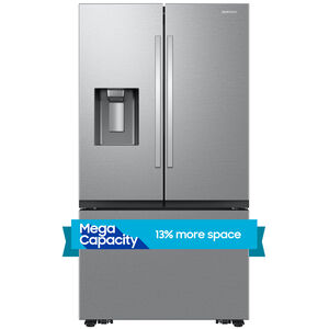 Samsung 36 in. 30.5 cu. ft. Smart French Door Refrigerator with External Ice & Water Dispenser - Fingerprint Resistant Stainless Steel, Fingerprint Resistant Stainless, hires